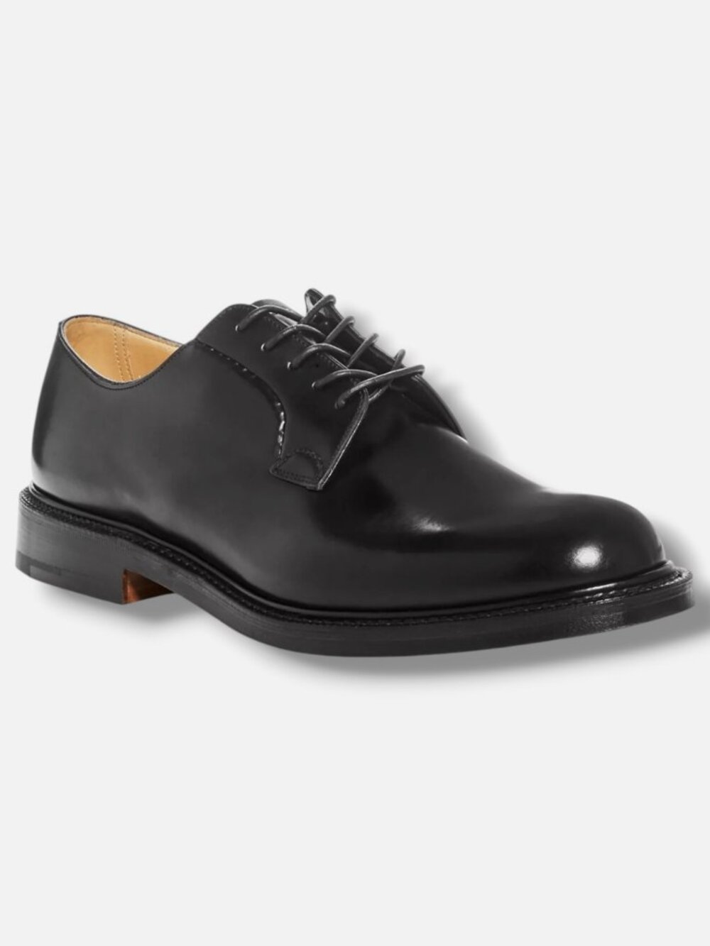 Church's Men's Black Shannon Plain-Toe Derby Oxfords Shoes Size UK:5.5F US:6.5F